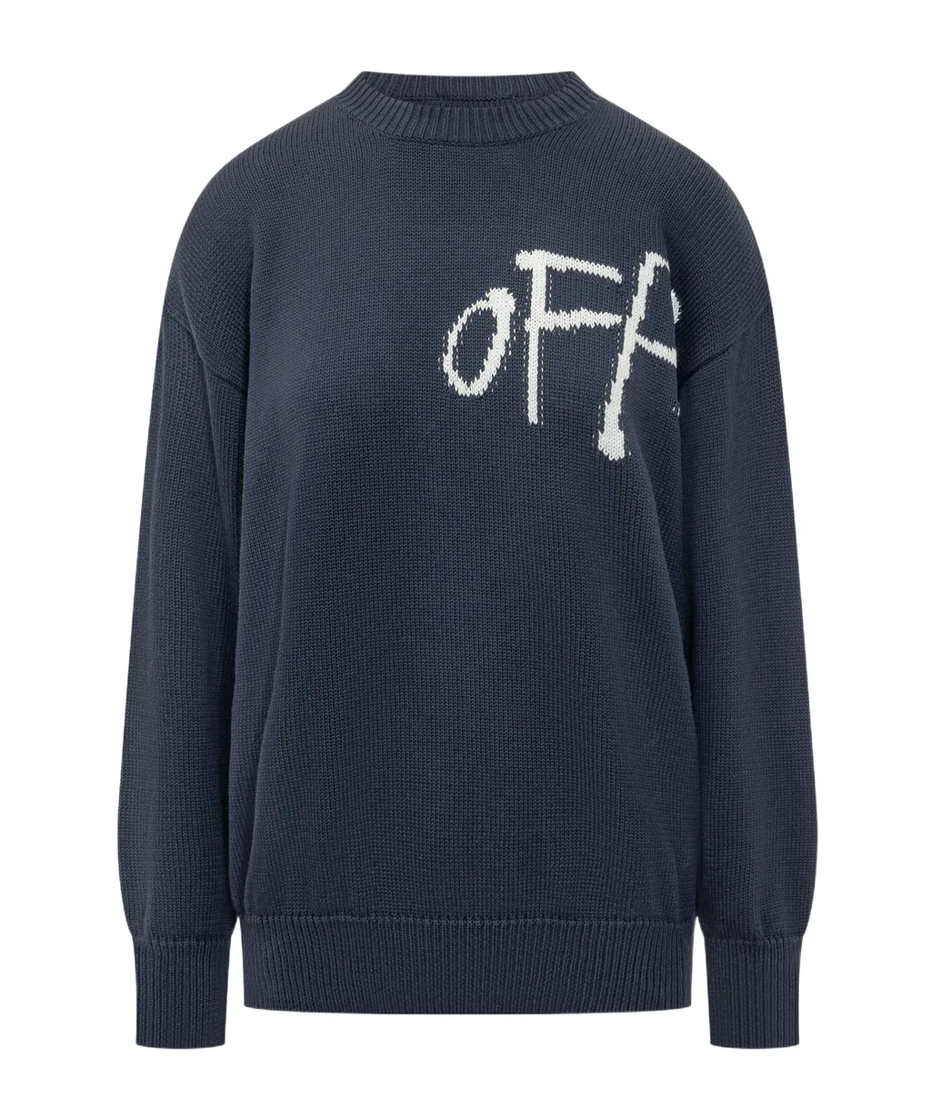 Off-White Crewneck Long-Sleeved Jumper