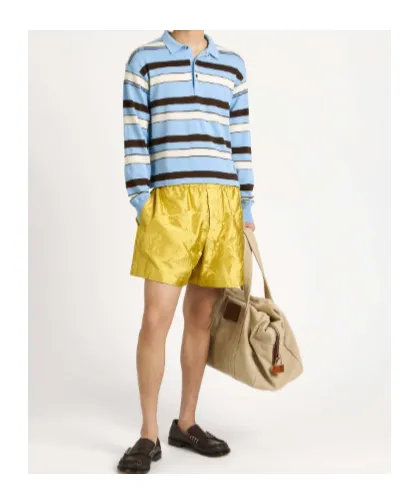 Jw Anderson Knitted Striped Rugby Polo Top