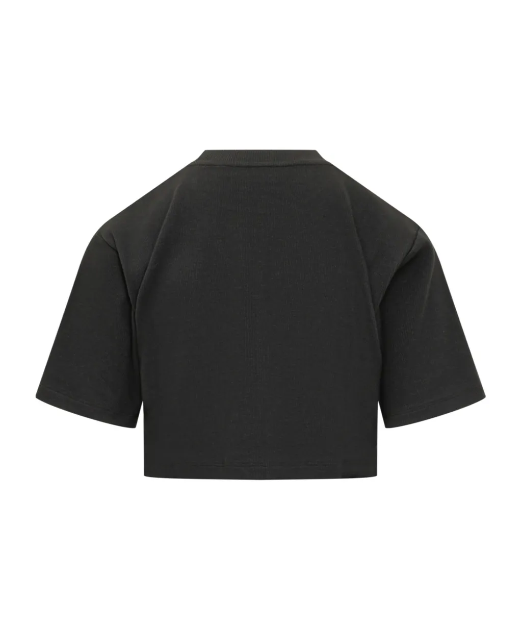 Off-White Off Stamp Rib Cropped T-Shirt