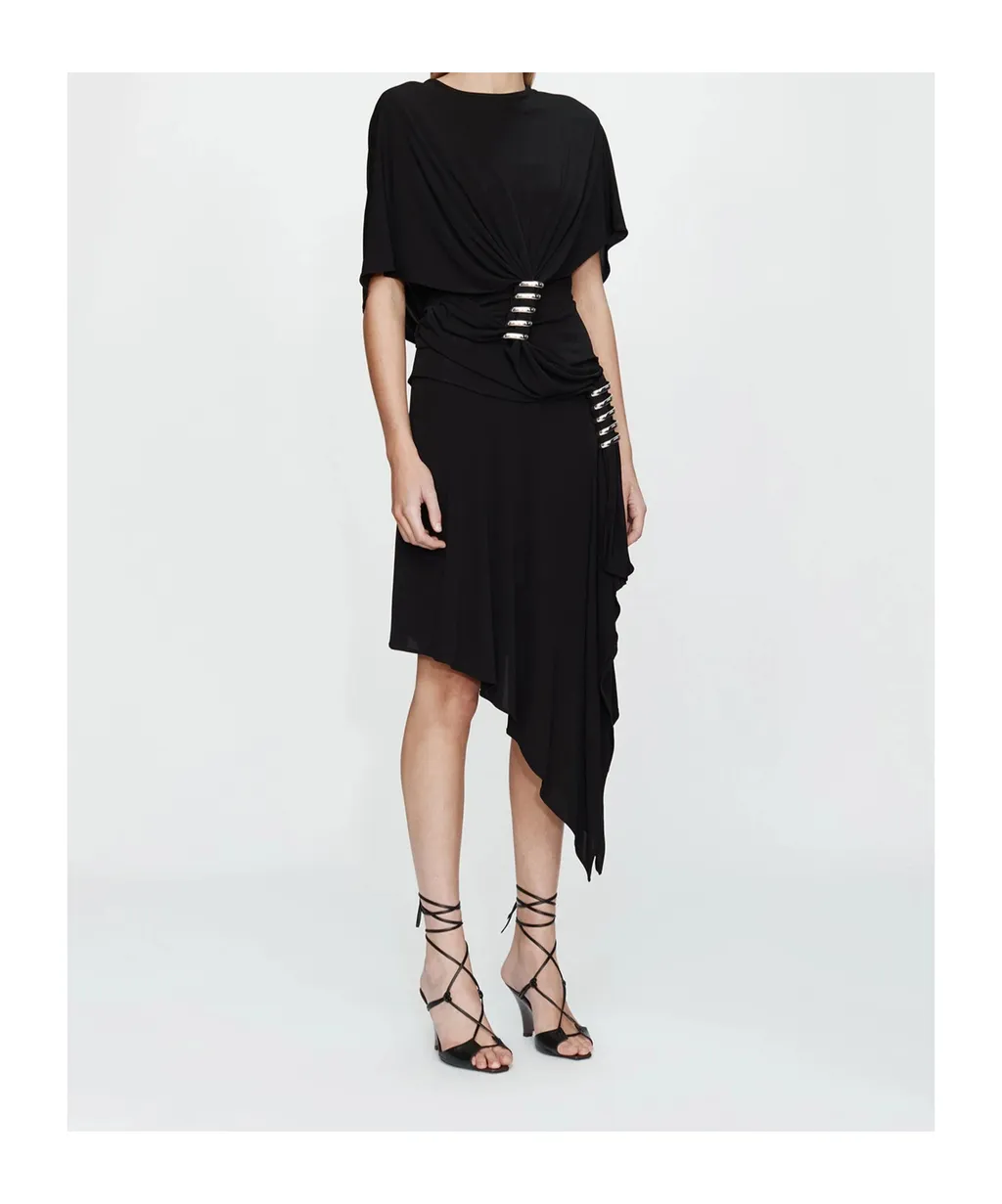 Coiled Embellished Midi Skirt