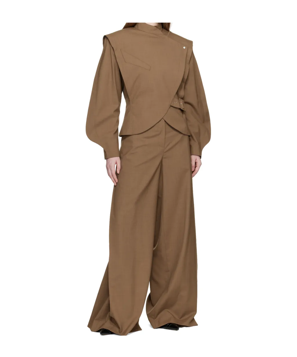 Pleated Wrap Trousers
