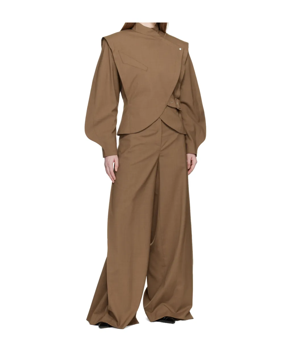 Draped-Shoulder Jacket