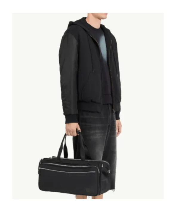 Mm6 Maison Margiela Zip-Up Gathered-Sleeve Hoodie