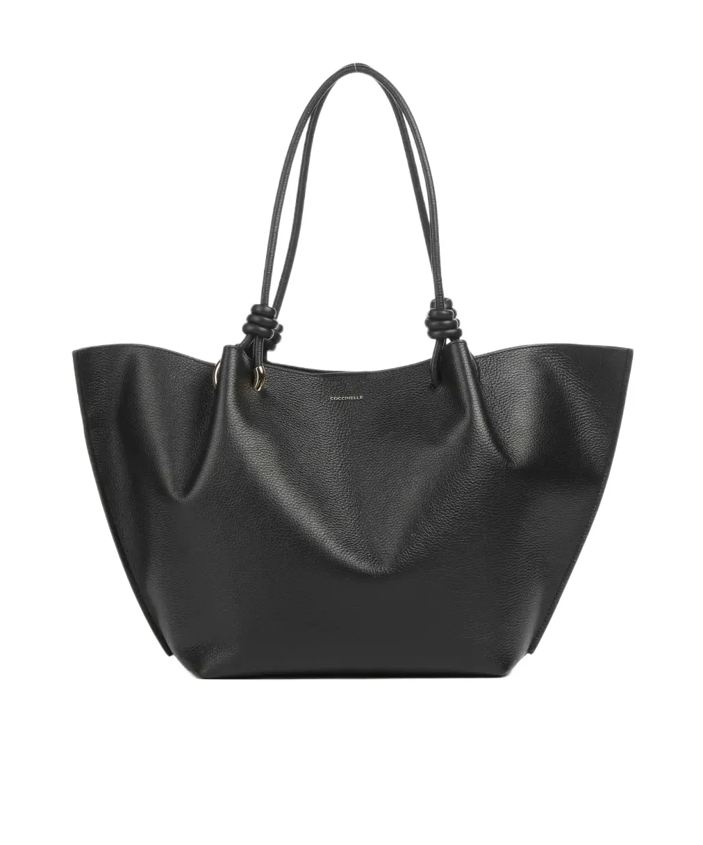 Finn Tote Bag Grained Leather Black