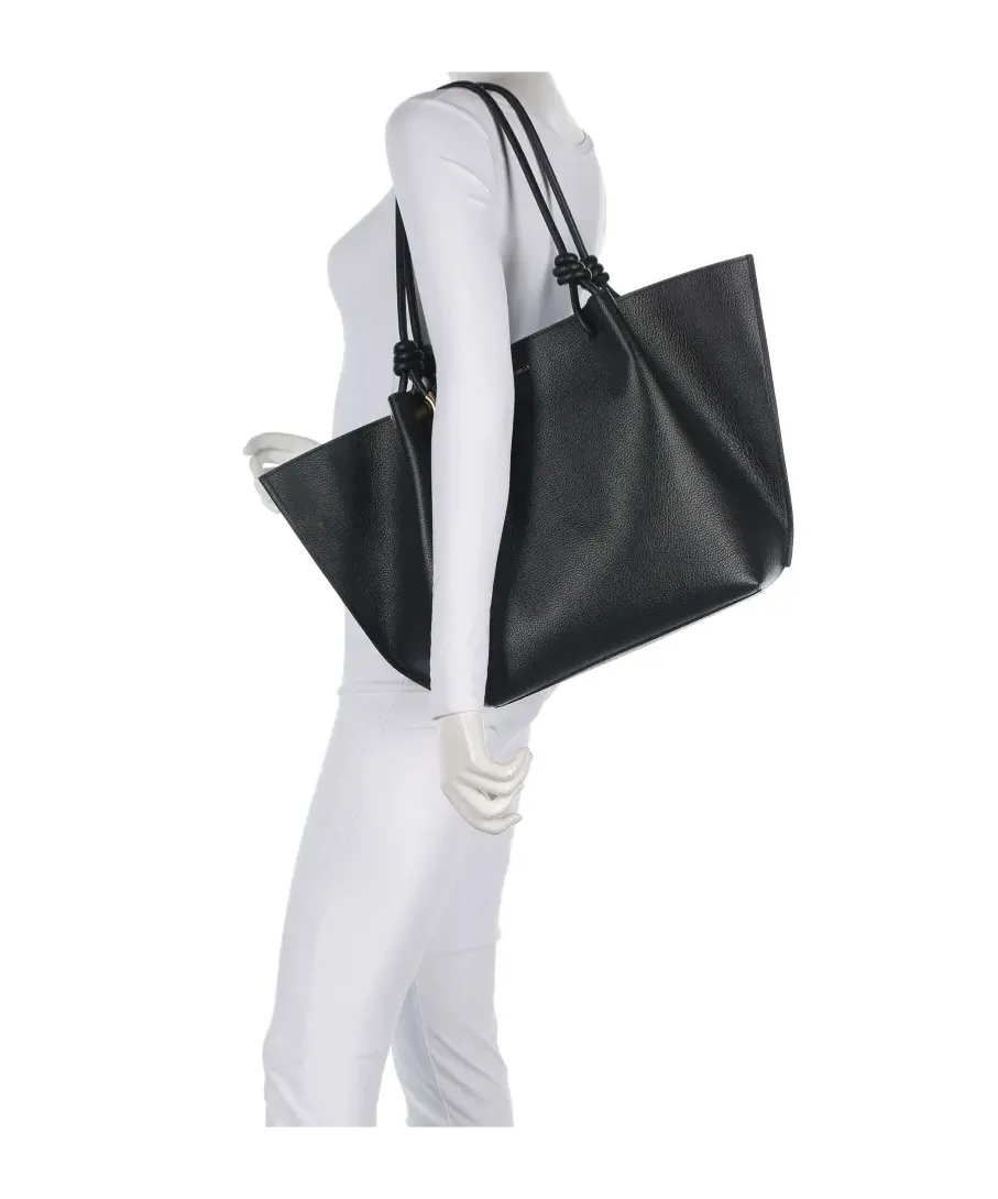 Finn Tote Bag Grained Leather Black