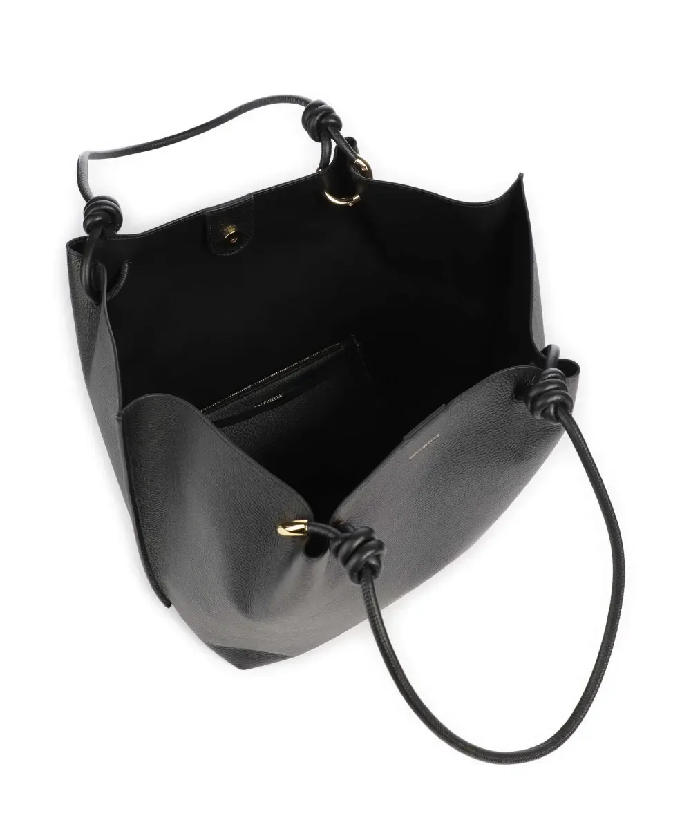 Finn Tote Bag Grained Leather Black