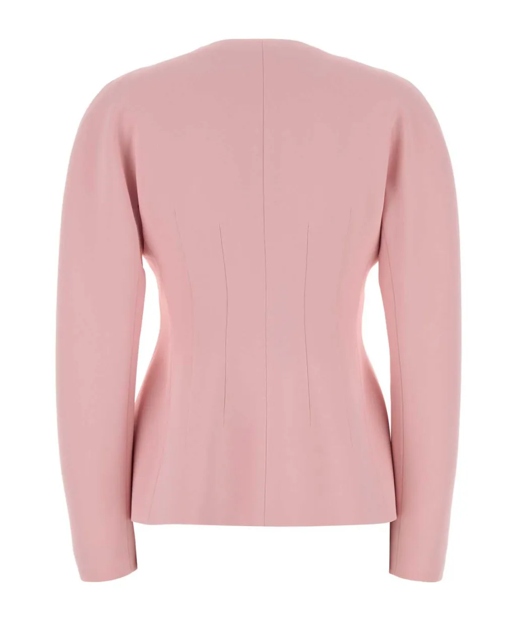 Jw Anderson Fitted Waist Crewneck Jacket