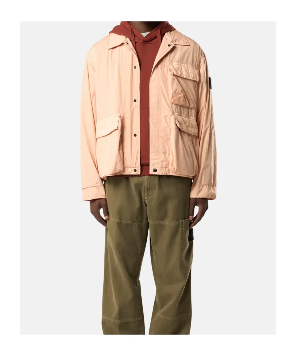 Stone Island Logo Patch Buttoned Overshirt