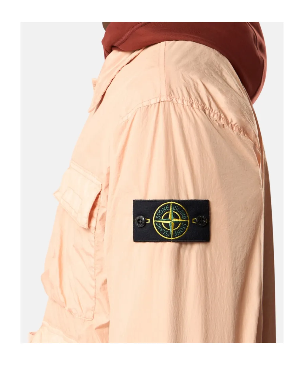 Stone Island Logo Patch Buttoned Overshirt