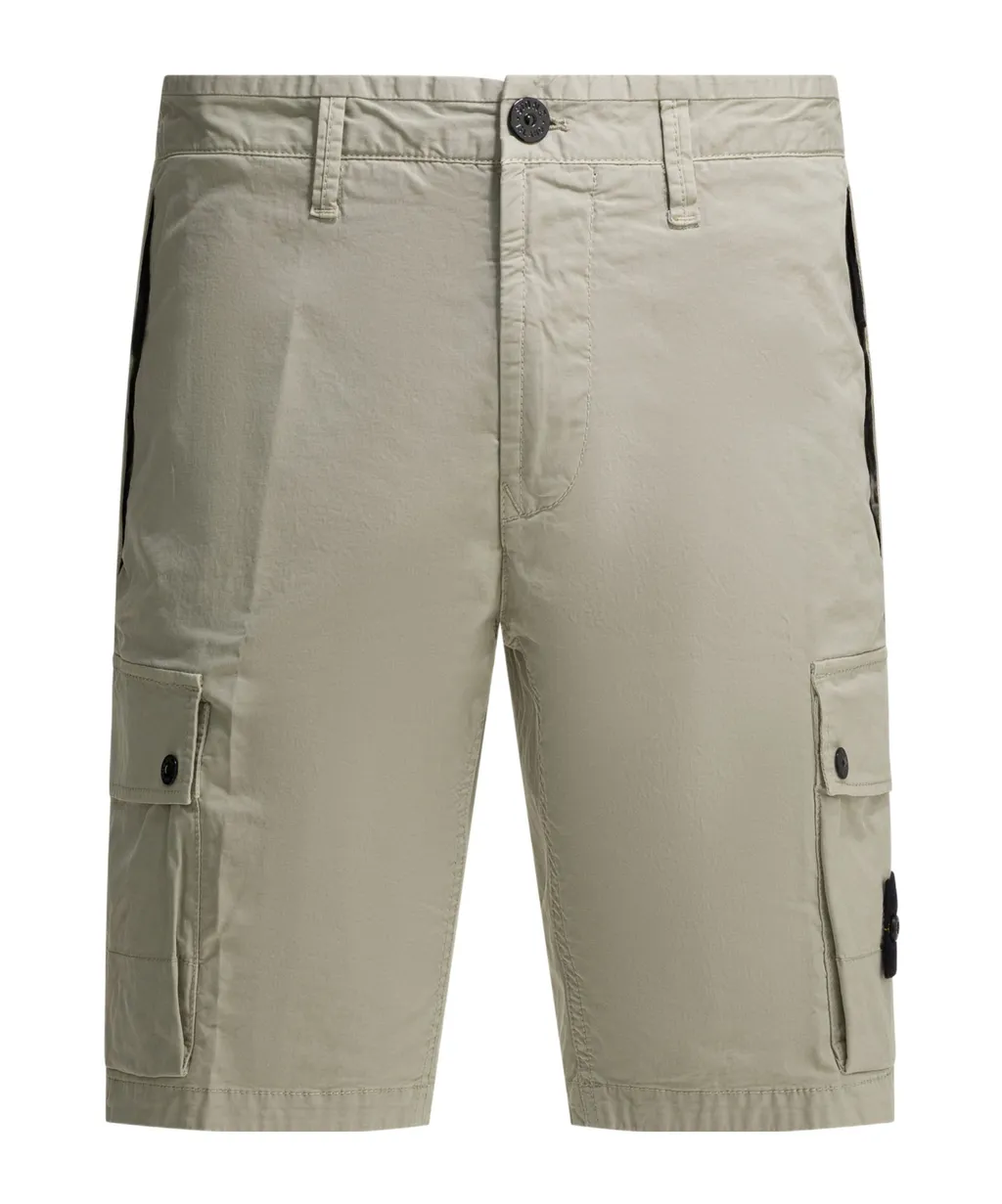Stone Island Logo Patch Cargo Shorts