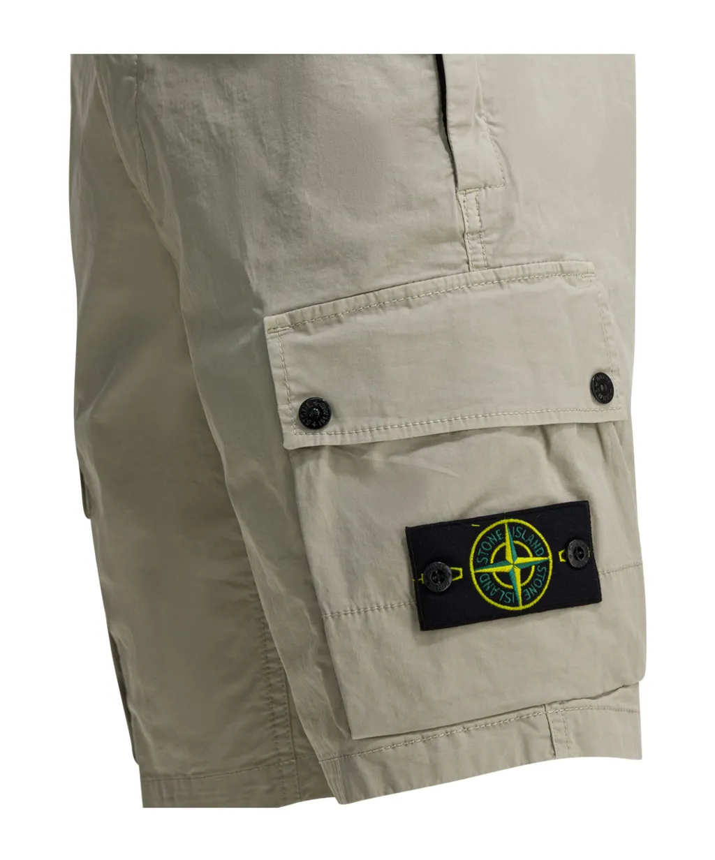Stone Island Logo Patch Cargo Shorts