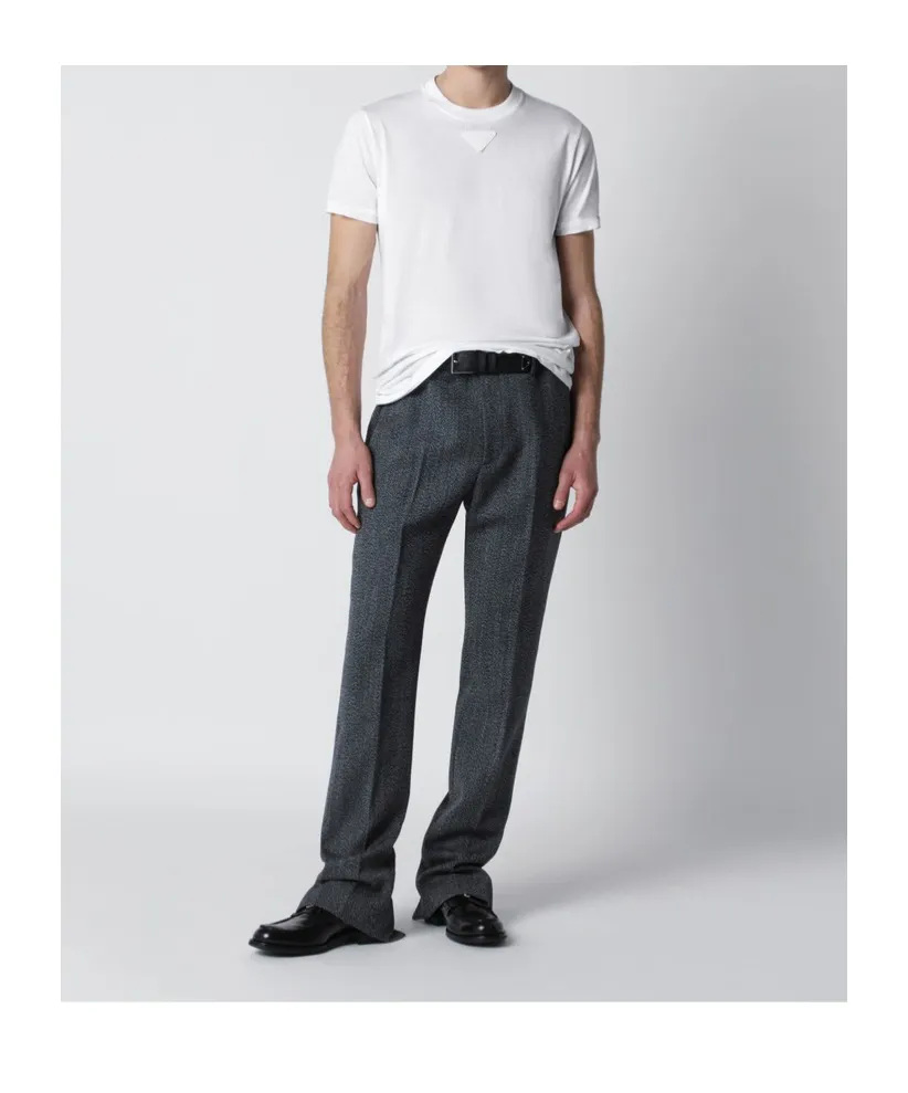 Prada Triangle-Patch Crewneck T-Shirt