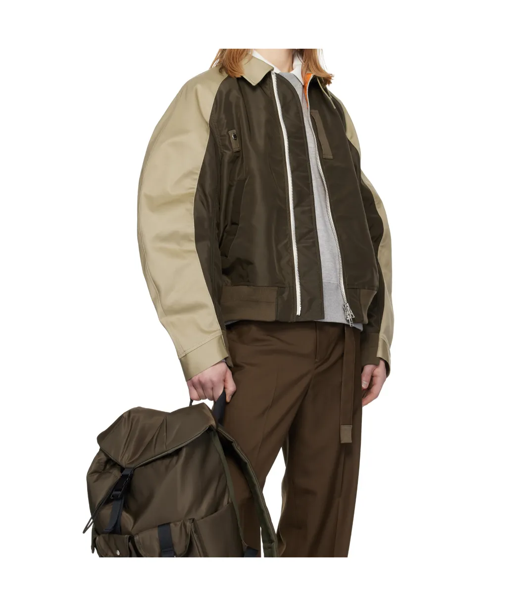 Sacai Twill Collared Zip-Up Blouson