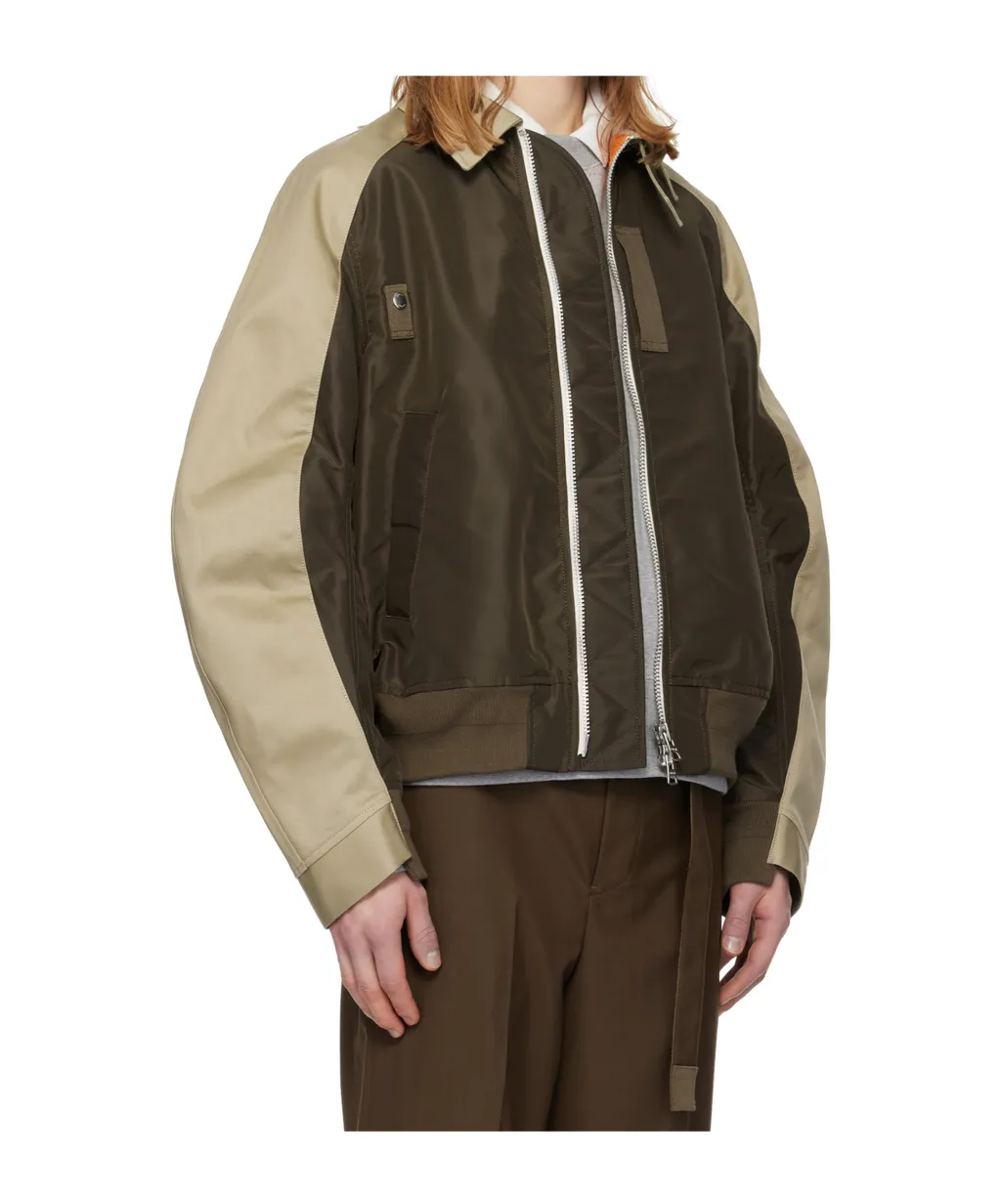 Sacai Twill Collared Zip-Up Blouson