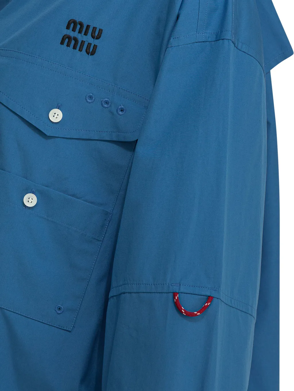 Miu Miu Logo-Embroidered Button-Up Shirt