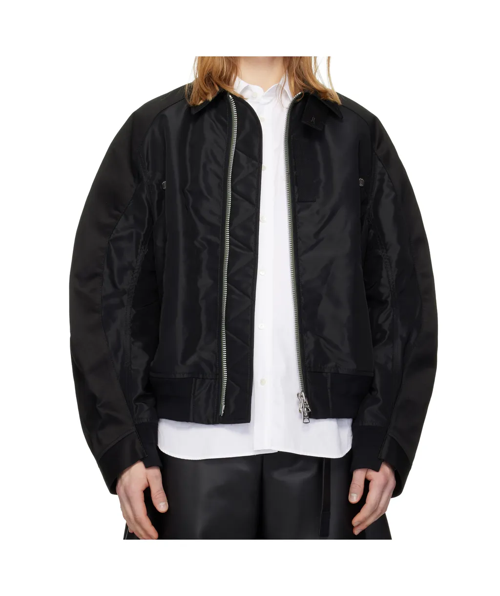 Sacai Twill Collared Zip-Up Blouson