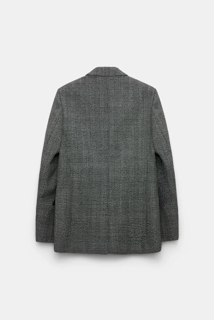 Glen Plaid Wool Blazer