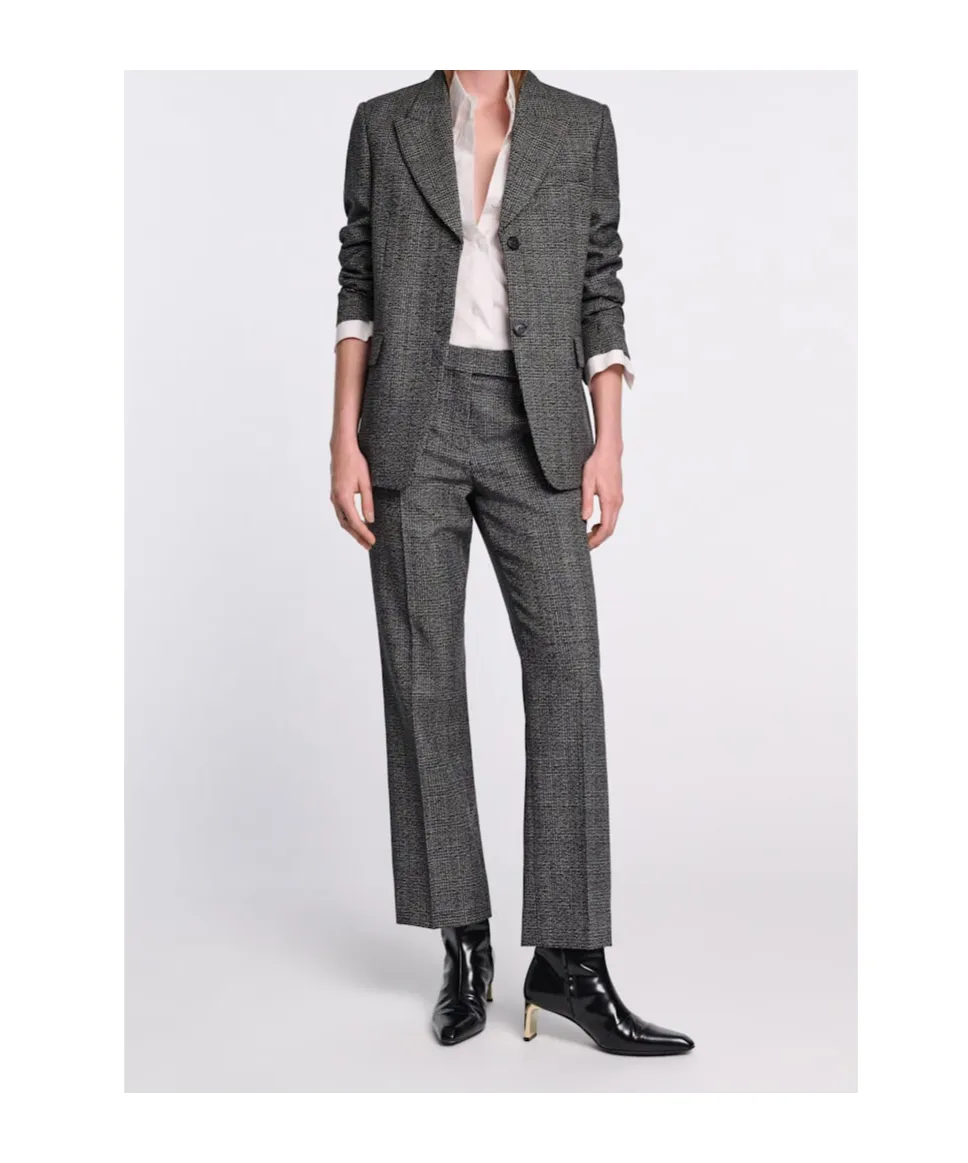 Glen Plaid Wool Blazer