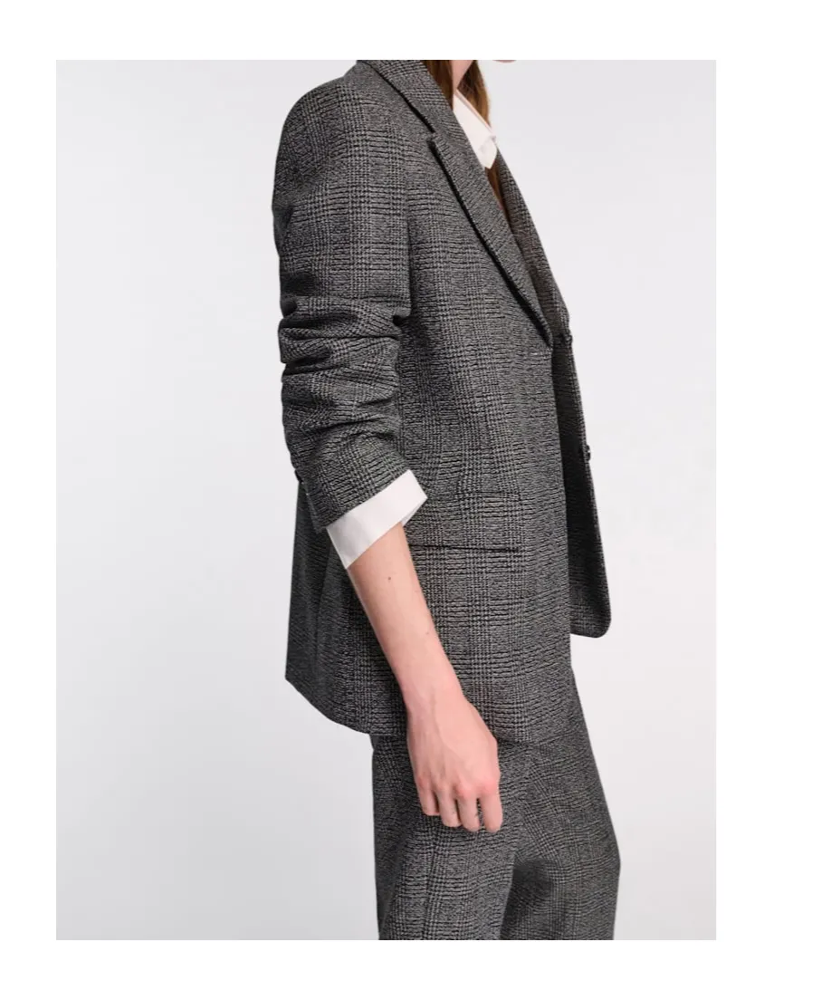 Glen Plaid Wool Blazer
