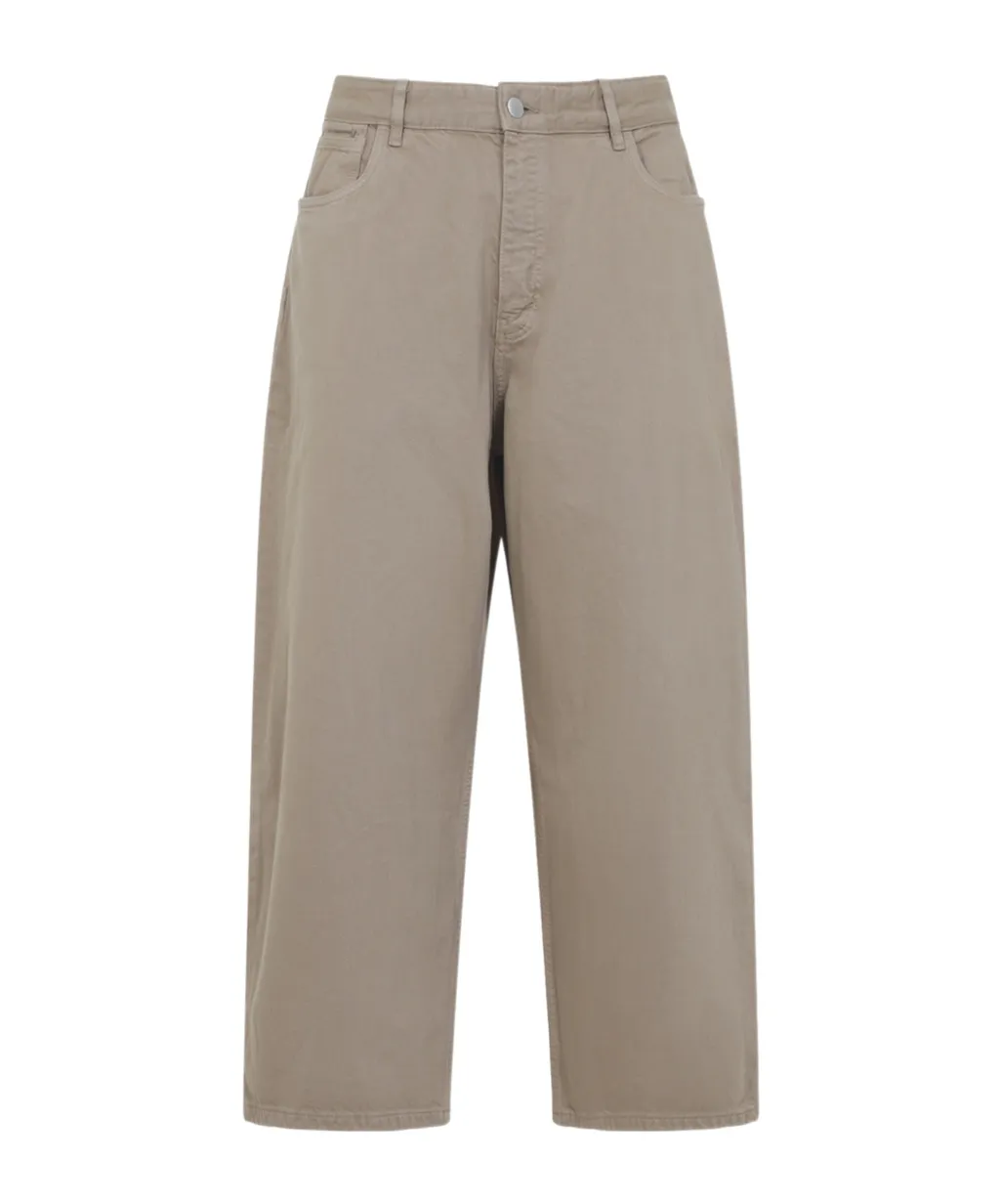 Studio Nicholson Logo Patch Cropped Wide-Leg Jeans