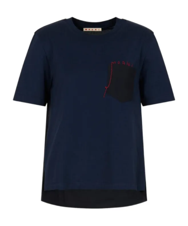 Marni Asymmetric Pocket Logo T-Shirt