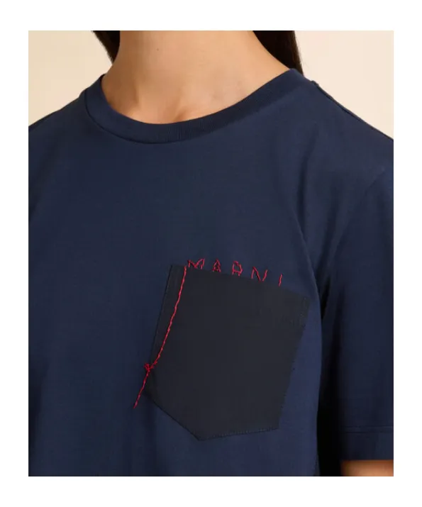 Marni Asymmetric Pocket Logo T-Shirt
