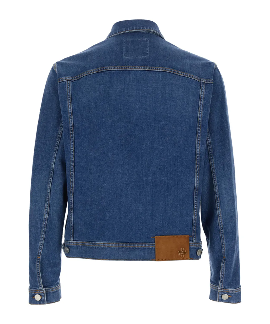 Jacob Cohen Logo Patch Stretch Denim Jacket