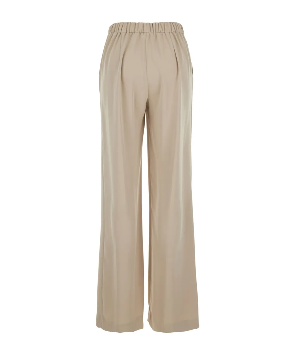 Elastic Waist Wide Leg Pants