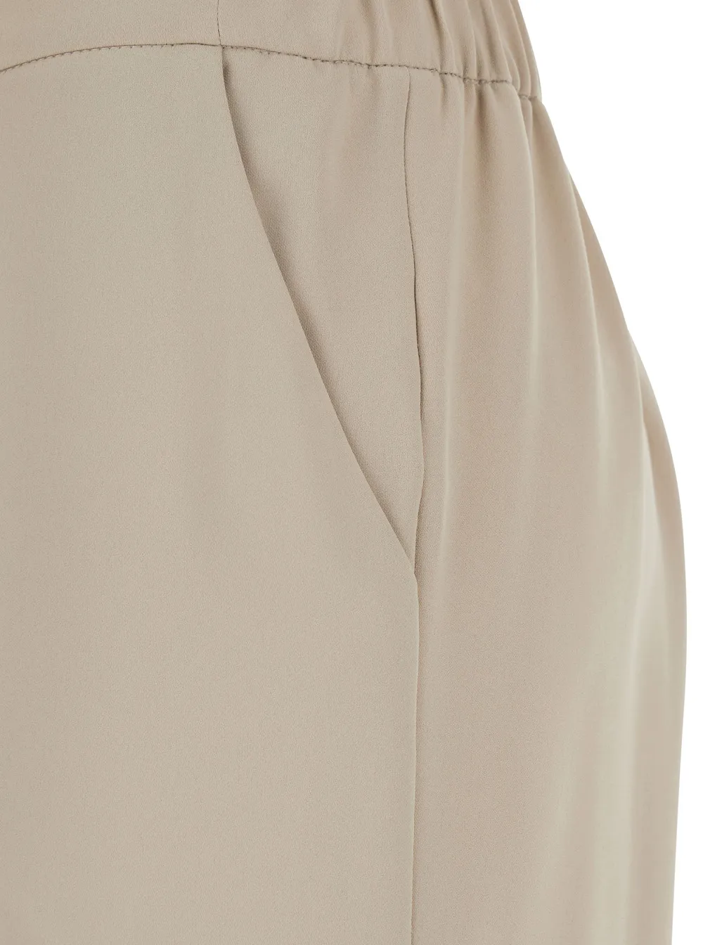 Elastic Waist Wide Leg Pants