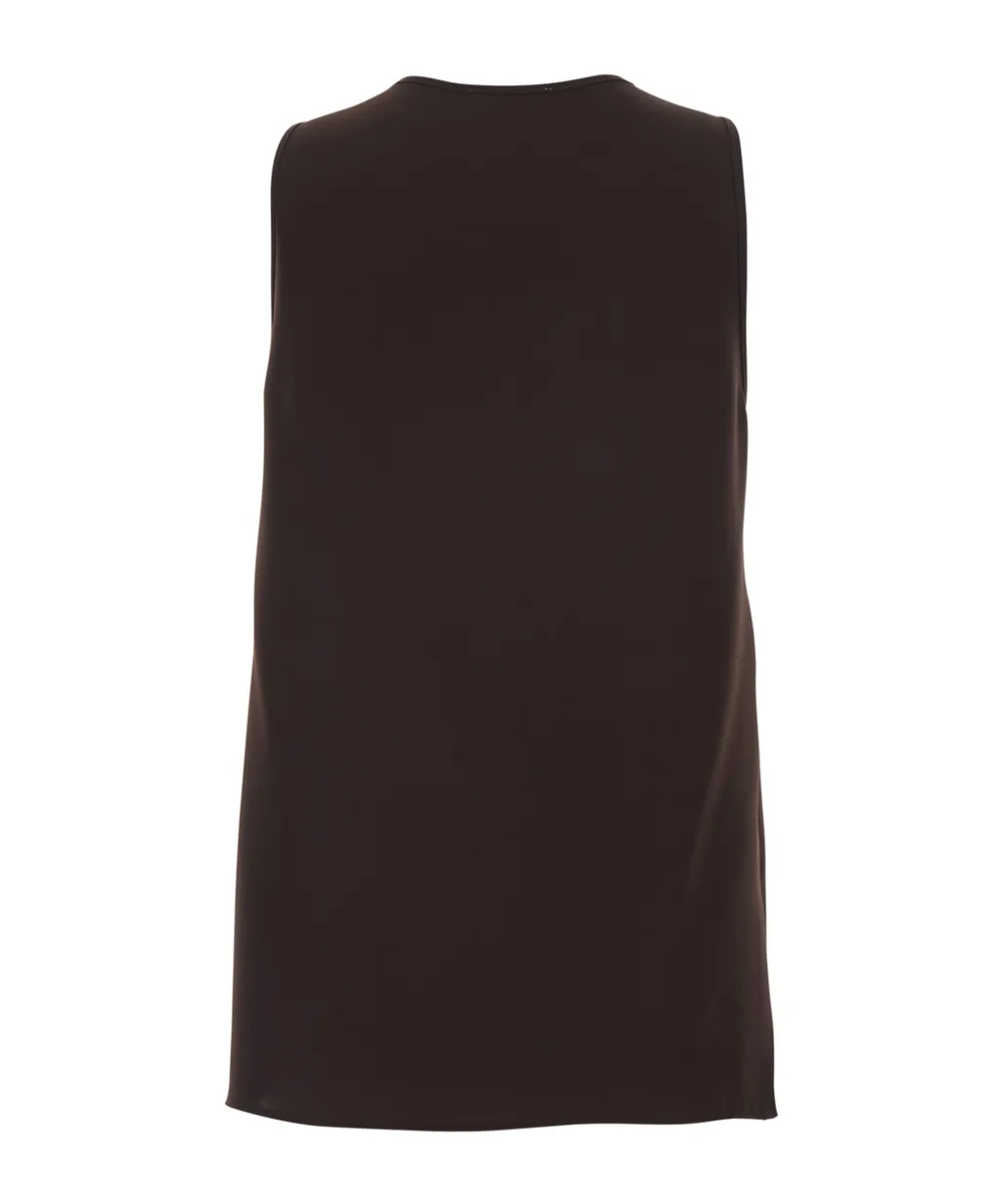 Sleeveless Crew Neck Vest