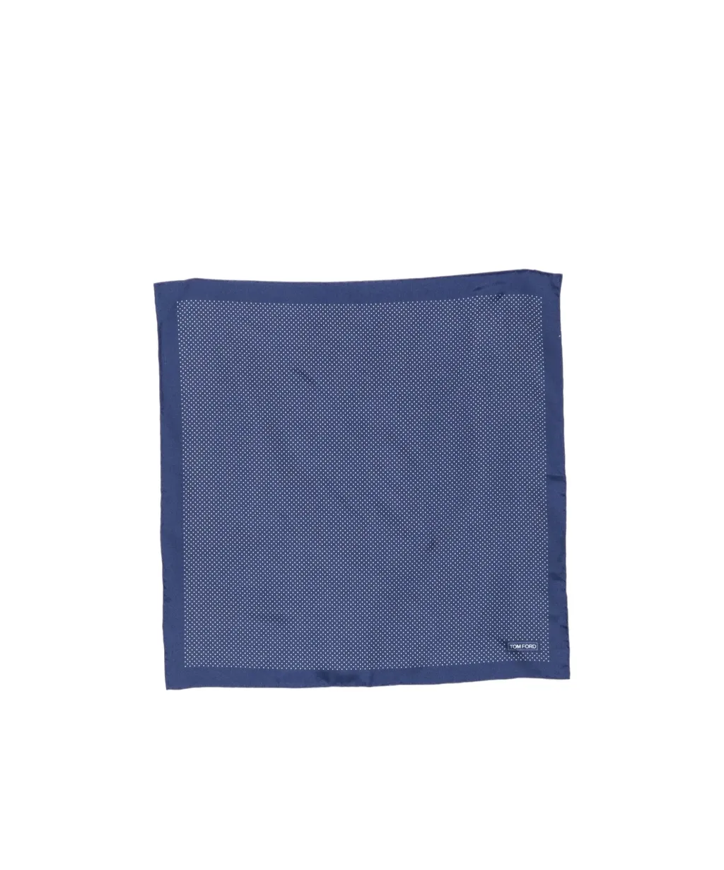 Dot-Print Silk Pocket Scarf
