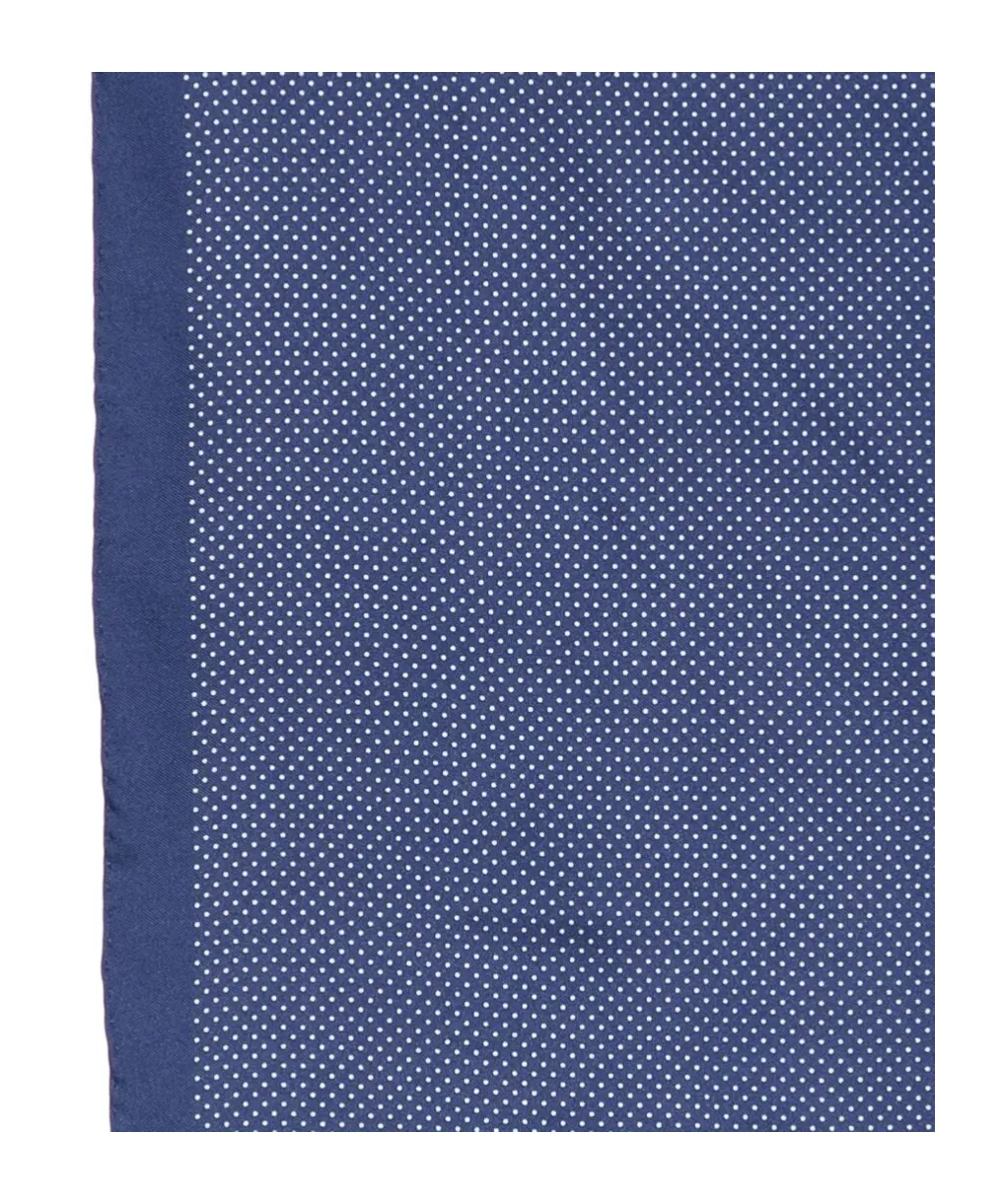 Dot-Print Silk Pocket Scarf