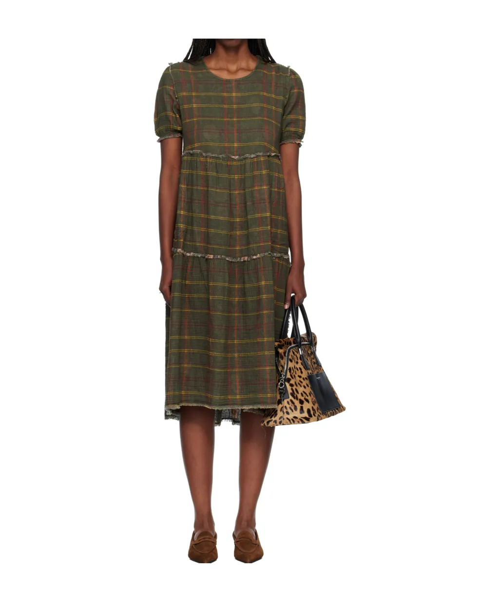Plaid Midi Dress