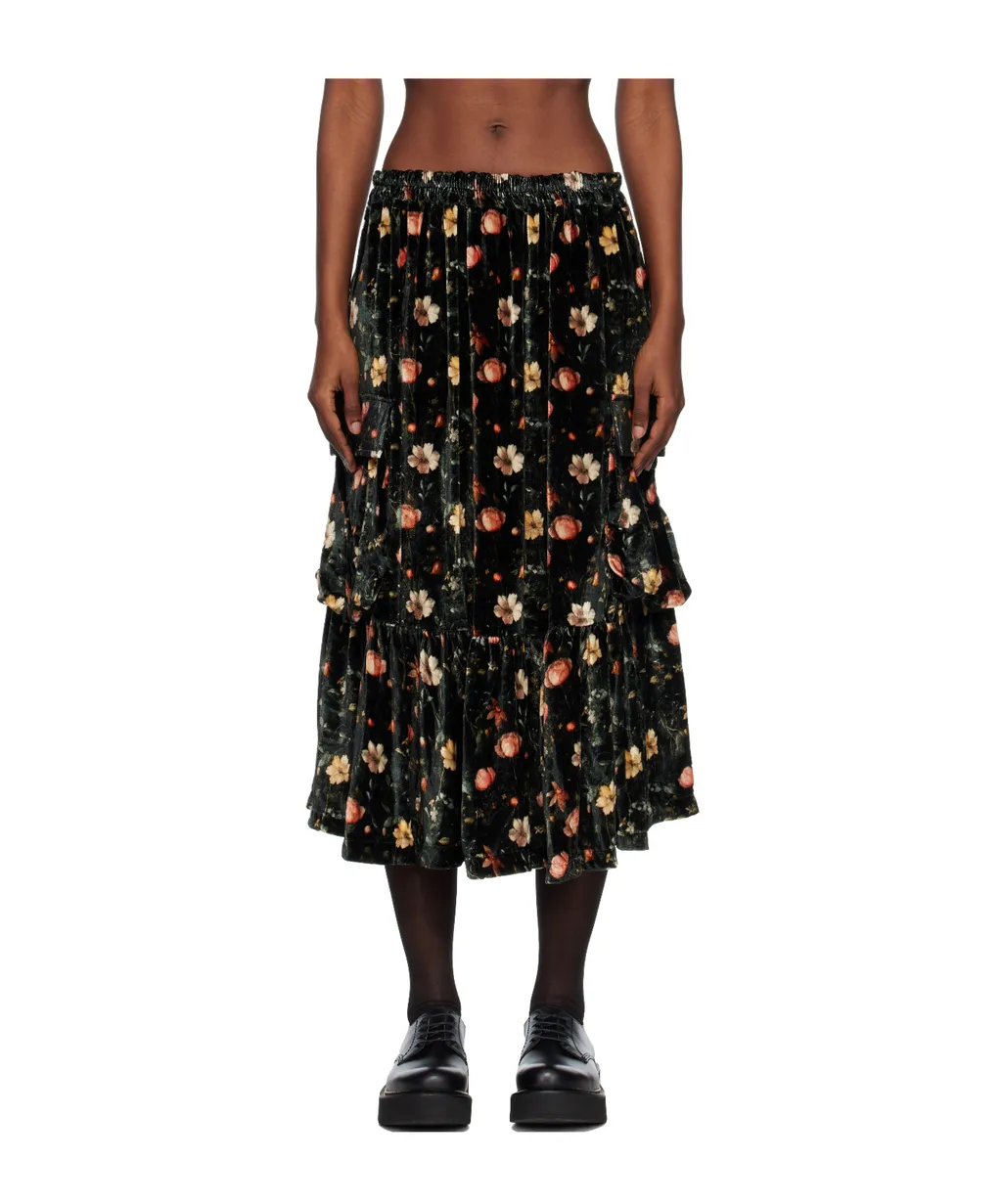 Printed Midi Skirt