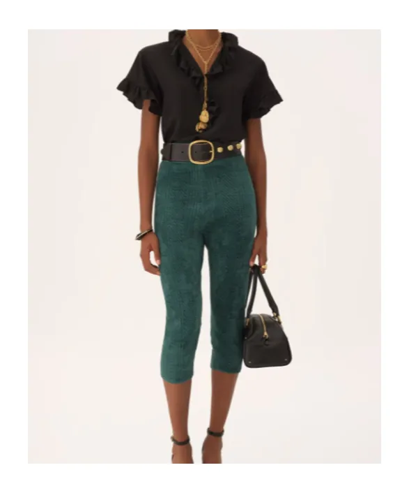 Short-Sleeve Ruffle Top In CrÊPe De Chine