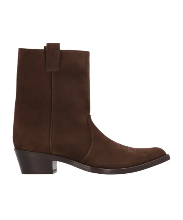 Khaite Clive Pointed-Toe Ankle Boots