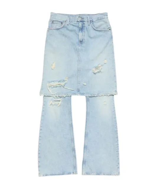 Acne Studios Logo Patch Distressed Panelled Jeans
