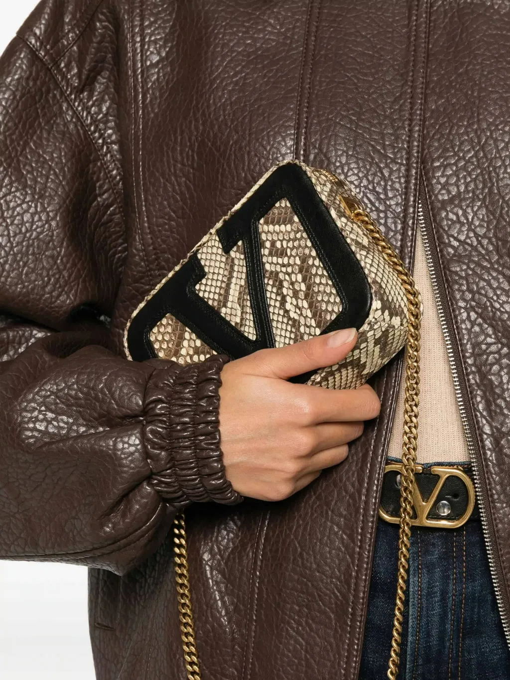 Zippered Shoulder Bag