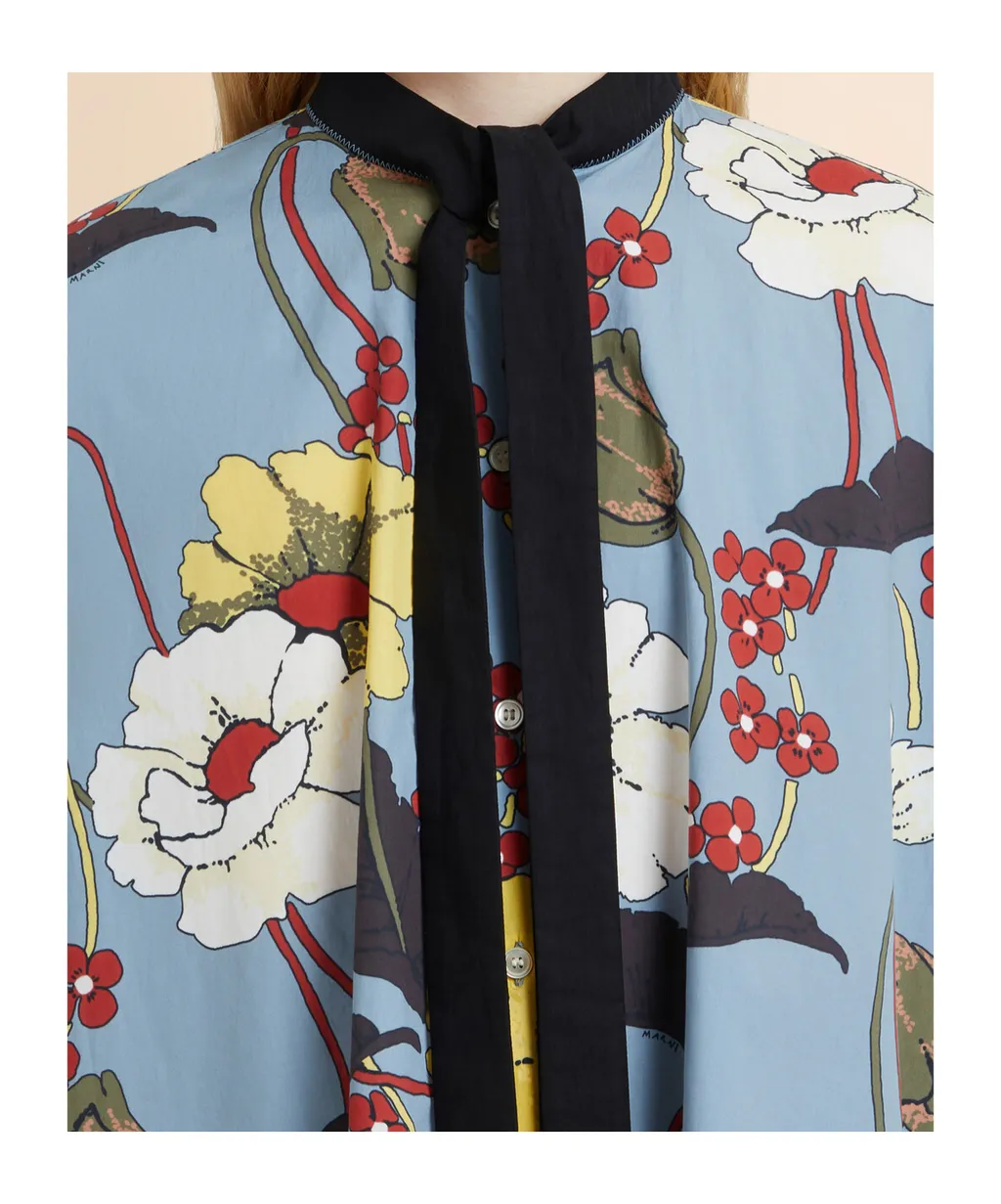Marni Melodia Print Oversized Poplin Dress
