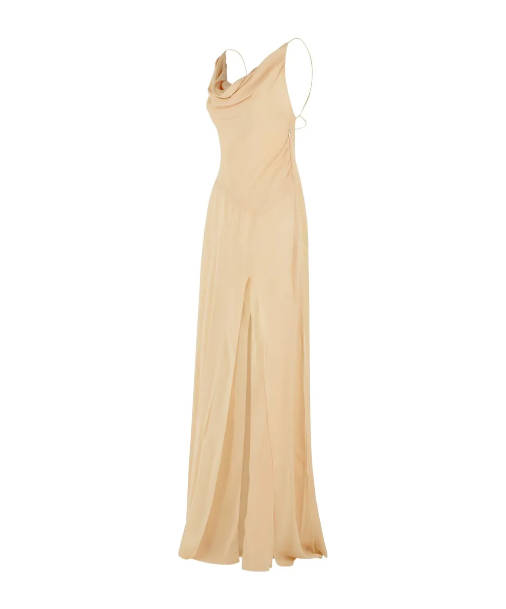 Blumarine Open-Back Sleeveless Long Dress