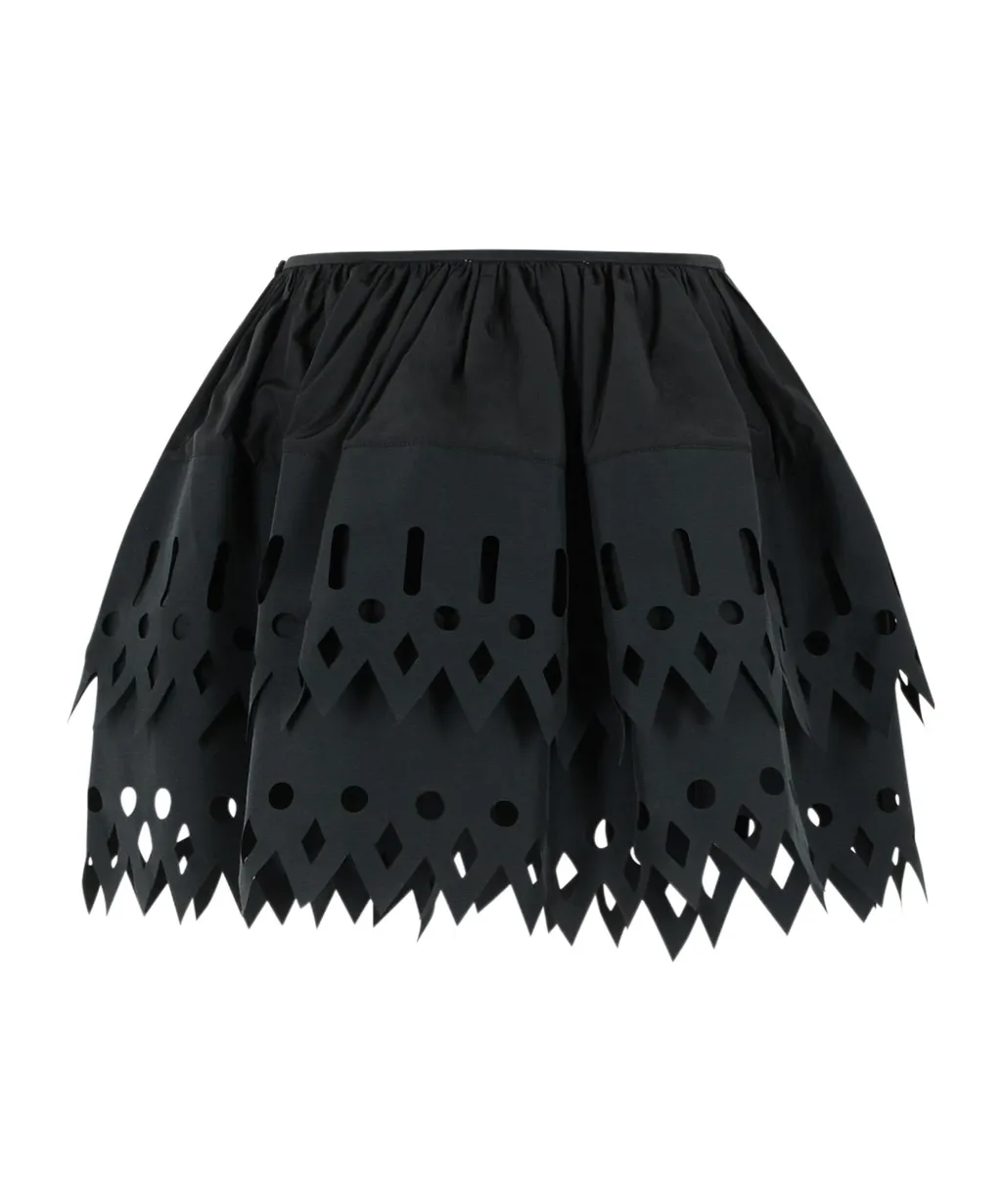 Blumarine Elasticated Waist Layered Mini Skirt