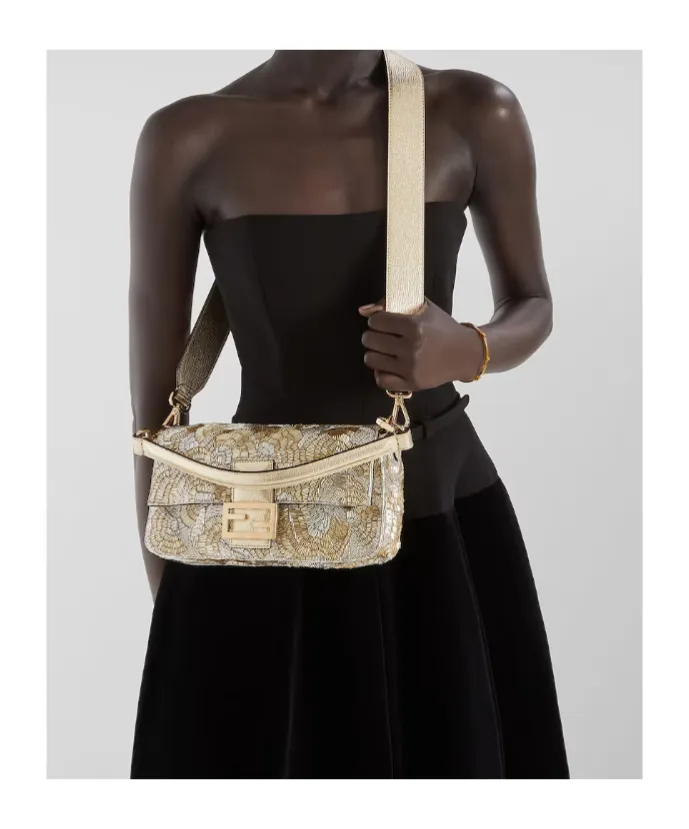 Baguette® Silver And Gold Embroidered Bag