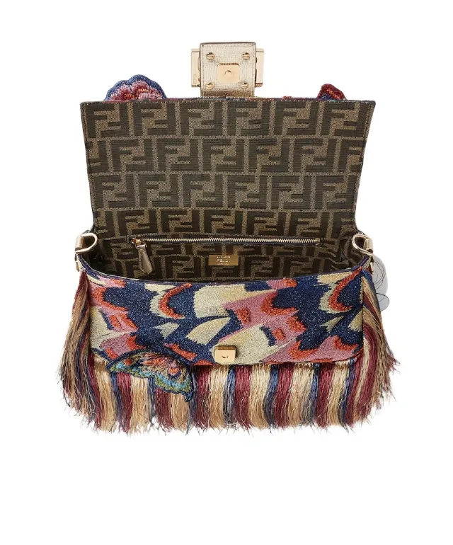 Baguette® Bag With Multicolour Lamé Night Butterfly Embroidery