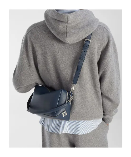 Fendi Lui Medium Dark Blue Leather Bag