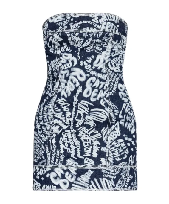Dsquared2 Denim Off-Shoulder Dress