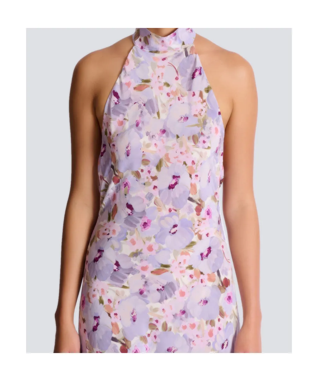 Balmain Printed Poppy Flower Dress