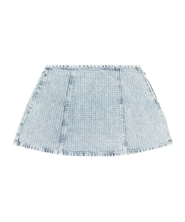 De-Sweny-S Houndstooth-Pattern Short Skirt