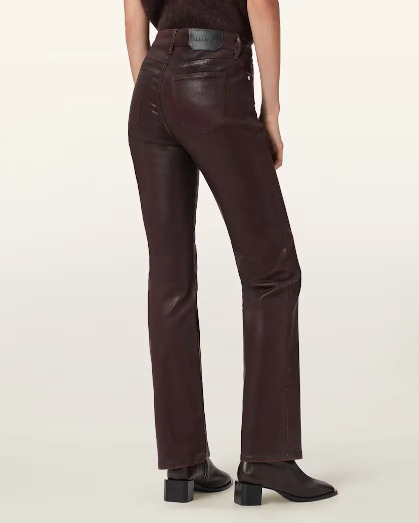 Haldan Coated Bootcut Jeans