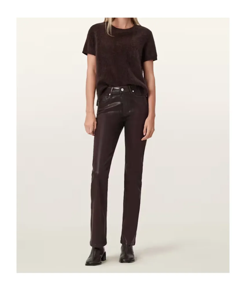 Haldan Coated Bootcut Jeans