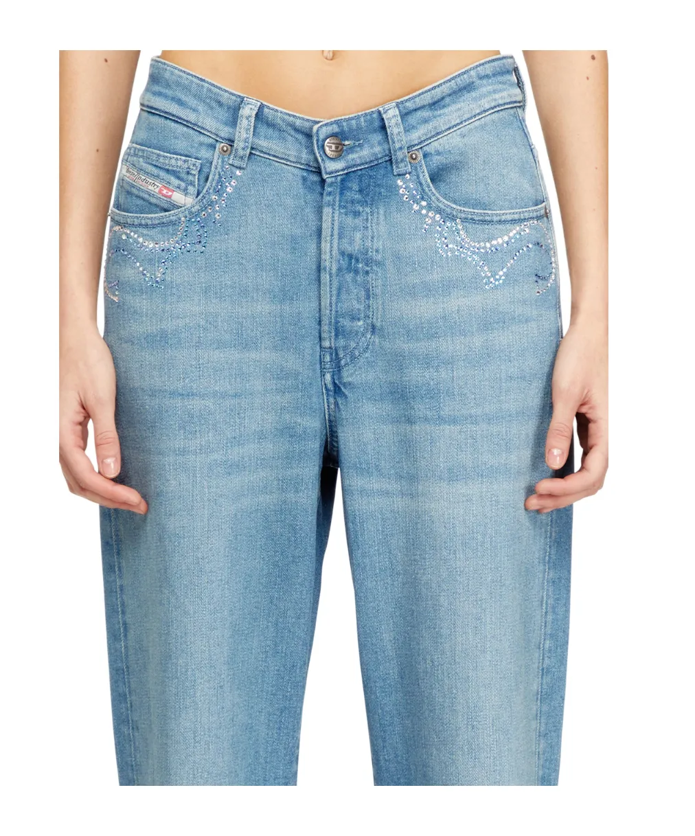 1971 D-Sent-S1 Micro Stones-Embroidered Jeans